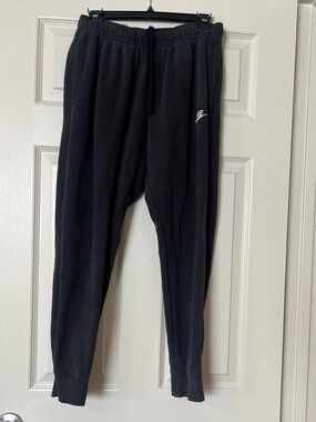 Vintage look Nike Black sweatpants with White Swoosh Accent